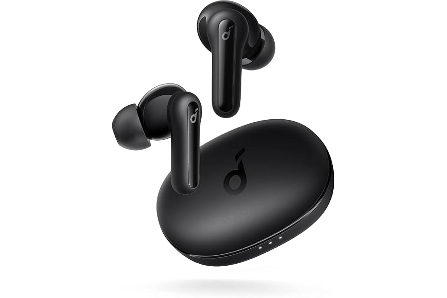 soundcore by Anker Life P2 Mini Bluetooth Kopfhörer, In Ear Kopfhörer mit 10mm Audiotreiber, intensiver Bass, EQ, Bluetooth 5.2, 32 Std Akku, Aufladen mit USB-C(Schwarz) (Generalüberholt)