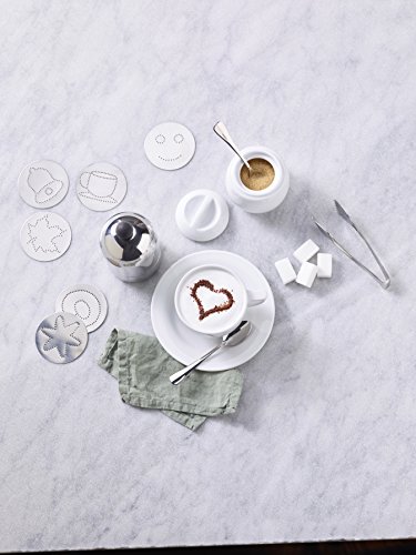 Paderno Kakaostreuer, Dekorierstreuer 7 tlg, mit 7 Schablonen von Paderno aus Edelstahl - 3