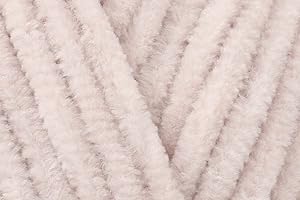 HADSON King Cole Yummy Chunky Crochet Yarn, 100% Polyester Plush Texture Knitting Wool for Blankets, Throws, Scarves & Shawls - 100g Ball - Champagne (3477) - Single (1 Ball)