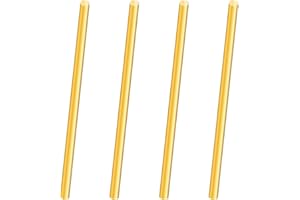 iMeistek Brass Rods,4mm Diameter 100mm Length Brass Solid Round Rod Bar for Lathe Bar Stock,DIY Crafts(4PCS)