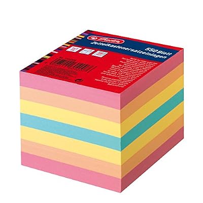 Herlitz 1604008 Recharge pour boîtier de bloc-notes 90 x 90 mm Colorée