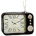 Price comparison product image alles-meine GmbH große Wanduhr / Tischuhr - aus Metall -  Radio / TV / Fernseher - Retro & Vin..