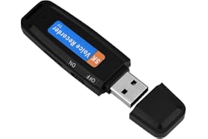 LetCart Mini Registratore Vocale, Voice Recorder Pendrive USB 2 in 1, Registratore a Forma di U Disk Registratore Vocale Digitale USB 2.0 Unità Flash Mini Registratore Audio