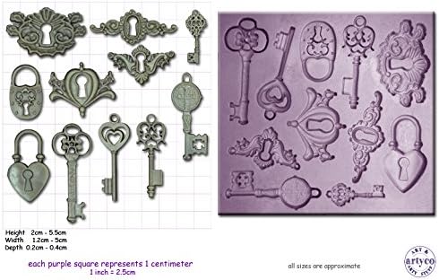 STEAM PUNK LOCKS KEYS &amp; Keyplates Mould