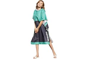 LumiSyne Poncho De Toalla con Capucha Bata De Playa Cambiarse De Ropa Toallas Deportivas De Rayas De Impresión De Moda Toalla Natación De Microfibra Bikini Cover Ups Secado Rápido Poncho De Surf