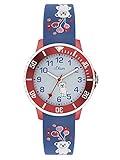 s.Oliver Unisex Kinder Analog Quarz Smart Watch Armbanduhr mit Silikon Armband SO-3562-PQ