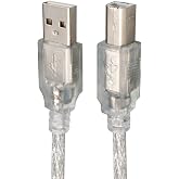 Parcbeny 1.5 Metre 13012 2.0V ŞEFFAF Kaliteli, Uzun &ouml;m&uuml;rl&uuml; kullanım USB YAZICI KABLOSU (1.5 Metre)