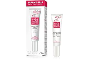 Hada Labo Tokyo - Super Hyaluronic Acid Smoothing Anti Fatigue Eye Cream Day and Night, with Silk Tree Extract & Caffeine, for Age 18-39, 15 ml Tube (Pack of 1)
