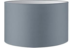 HOME SWEET HOME COLLECTION Home Sweet Home Moderne Abat-jour Bling | cylindre |35/35/21cm | Gris | Abat jour tissu | pour douille de lampe E27 | Abats-jour Plafond, Suspendue, Lampe de table