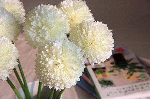 Longra Wohnaccessoires & Deko Kunstblumen 5pcs Lavendel Ball künstliche Seide Blumen Blumenstrauß Home Hochzeit Party Dekoration Künstliche Fake Blume (White) - 2