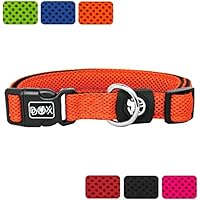 [Gesponsert]DDOXX Hundehalsband Air Mesh | für große, mittelgroße, mittlere & kleine Hunde | Halsband Hund | Hundehalsbänder | Katzen Halsbänder | Katzenhalsband | Zubehör | Orange, XS - 1,5 x 21-30 cm