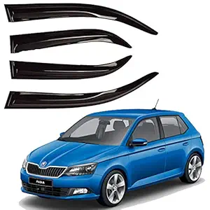 Autofact Bossy Side Window Deflector/Door Visor/Wind Guard/Rain Guard Compatible with Skoda Fabia (2008 to 2015)