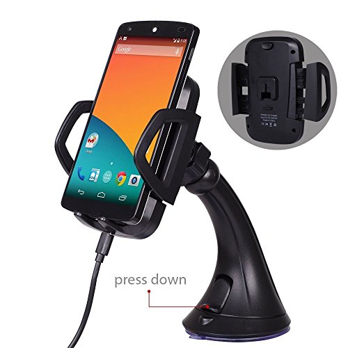 Caricatore Auto Wireless, CHOETECH Caricabatterie wireless Docking Station Supporto per Auto per Galaxy S8, S8 Plus,Note 8,S7 / S7 Edge / S6 Edge / Lumia 950xl / 950 e Dispositivi Abilitati al Qi