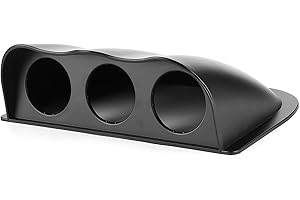 aqxreight Universal 3 Loch 2in Triple Dash Gauge Pod Meter Halterung Auto Zubehör Anwendbar Auto Dashboard (Black)