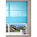 Roman Shade Home Window Blind - Fabric - Cord - Plain Blue 80 x 160cm