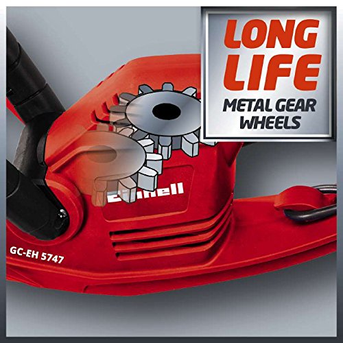 Einhell Elektro Heckenschere GC-EH 5747 (570 W, 465 mm Schnittlänge, 18 mm Zahnabstand, Kabelzugentlastung) - 3