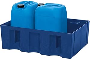 ASECOS kaiserkraft | PE-Auffangwanne für 60-Liter-Fässer | Auffangvolumen 60 l | Boden- / Paletten-Wanne | ohne Gitterrost