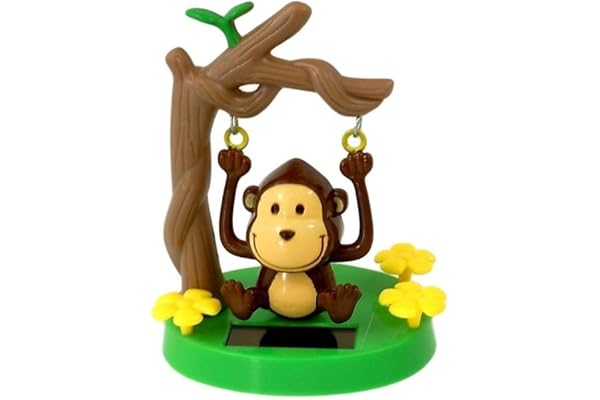 Pomurom Danse Solaire, Singe Animal Dansant Solaire, Figurine Solaire Voiture Qui Bouge, Figurines Danse Solaire, Décoration Tableau Bord Voiture, Bureau, Cadeau pour Le Conducteur
