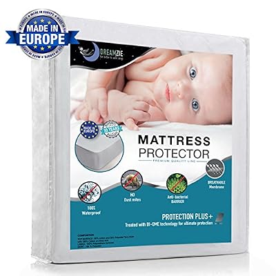 Dreamzie Protège Matelas Bébé Imperméable 70x140cm - Alèse Respirante, Hypoallergenique, Anti-Acarien, Anti-Bactérien par Dreamzie - Traitement Nouvelle Génération: Protection Optimale - Garantie 10ans