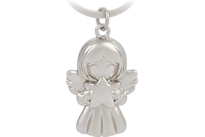 GZXYA Portachiavi angelo custode, ciondolo portafortuna, angelo con cuori per esami o auto, adatto come regalo per donne, fidanzate, colleghe.（1274）