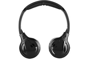 Headerbs Car Earphone, Wireless Infrared Stereo Audio 2 Channel Headphone, Black