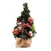 Produktbild Weihnachtsbaum - mini weihnachtsbaum geschmückt, Weihnachtsdeko für Tische & Schreibtische - perfekt für zu Hause & im Büro - Grün - 20cm
