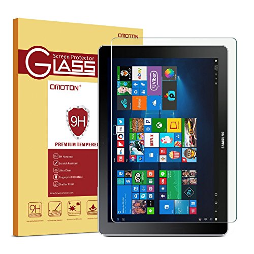 OMOTON Panzerglas Schutzfolie für Samsung Galaxy Book 10.6 zoll, mit [2.5D abgerundete Kanten ] [9H Härte] [Kristall-klar [kratzfest] [Luftbläschen-frei][lebenlange Garantie]