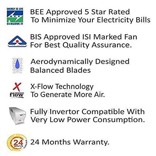 ACTIVA Corolla 1200mm Ceiling Fan, 390 RPM High Speed Air Delivery, 50 Watt Cooper Winding Motors, Anti Dust Coating, Less Noise, Large Sweep, 2 Years Warranty, Pack of 2 (Pearl Ivory) - Image 9