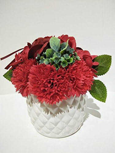 Red Soap Rose Display in Pineapple Vase