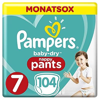 Pampers Baby-Dry Pants Taille 7 Facile à enfiler Pour jusqu'à 12 heures de séchage Monatsbox