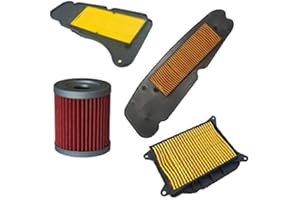E-BIKERS Kit de 3 filtres à air et filtre à huile compatible avec Yamaha Majesty X-Max 400 toutes les versions