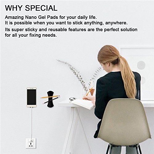 Chinatmax [4 Piezas] Nano Goma fixate Sticky Antideslizante Lavable