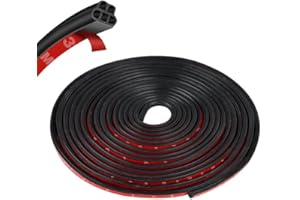 NVGVUP 8M Auto Türdichtung Selbstklebend, Universal 5 Löcher Akustische Gummidichtung Wasserdicht, Gummi Dichtungsband Selbstklebend für Autos, Boote, Wohnmobile, Auto Wetterschutz