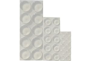 HOTKRUMP Tope Puerta, Almohadilla Autoadhesivos Topes Elásticos Transparentes, Lagrimas Silicona Adhesivas Protector de Pared para Suelo, Puertas, Armarios, Cajones, Sillas, Muebles