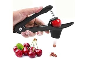 Febbya Dénoyauteurs Cerises,Dénoyauteur de Cerises Manuel Dénoyauteur à Cerises et à Olives Dénoyauteurs en Acier Inoxydable pour Enlever Olives Cerises Dattes Rouges