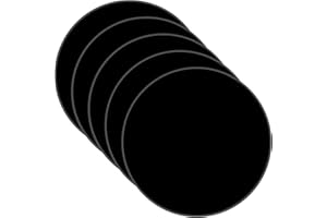 YIWONFU Metacrilato Plexiglás 5 Piezas, Panel Acrílico Negro Redondo 1mm Vidrio Plastico Acrílico Cortable para Marcos de Fotos, Exposiciones de Proyectos, Pinturas y Más, 15cm de diámetro