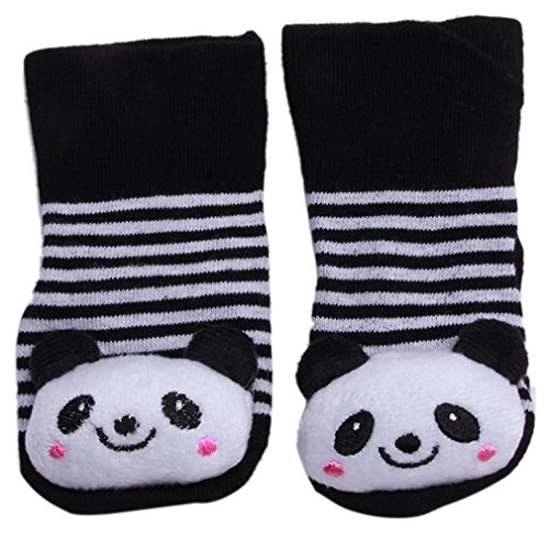 Hangqiao Non-Slip Shoes Socks For Baby Kids Long Slippers Socks, Panda