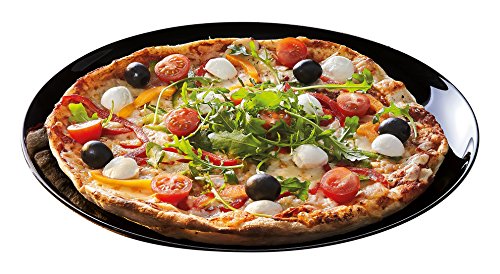 Arc International France 181754 Piatto Opale Pizza Friends Time, Nero, 32x32x2 cm