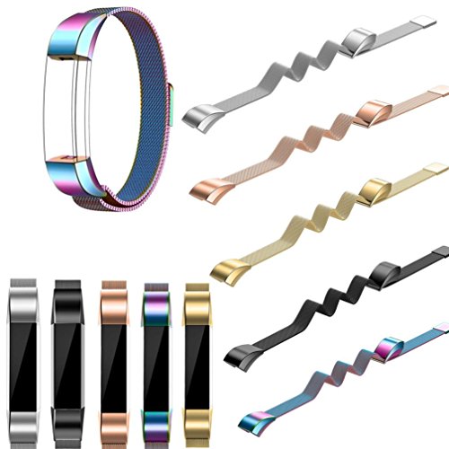 Preisvergleich Produktbild Sansee Premium Edelstahl Uhrenarmband für Fitbit Alta, Milanese Magnetschlaufe (Fitbit Alta-29014, Mehrfarbig)