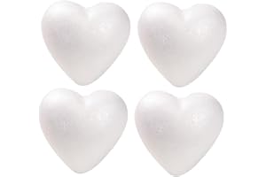 UNIFUN CTOP - Loisir créatif - Coeur en polystyrène 11 cm Pack 4 pièces