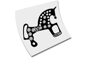 CUAC REVOLUTION PEGATINA STICKER CABALLO NUMANTINO SORIA HORSE VINILO DECAL VINYL CORTE (Negro)