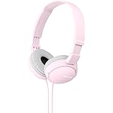 Sony MDR-ZX110 faltbarer Bügelkopfhörer Leistungsstarker Klang, rosa, 25