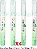 4 Pack - Soapopular Pens - Hand Sanitiser Spray Antibacterial Sanitizing Travel Plane Alcohol Free
