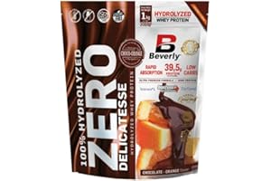BEVERLY NUTRITION Beverly Zero Delicatesse - Proteína Hidrolizada de Suero con Digezyme y Tolerase - 1 Kg - 29 g de proteína por ración - 28 servicios - Excelente digestibilidad - Sabor (CHOCOLATE NARANJA)
