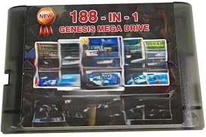 GENERIC Gamevortex Super Cartridge 188 in 1 Multi Games Cartridge for Sega Genesis Mega Drive 16Bit Classic Game Consoles