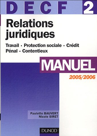 Relations juridiques DECF 2