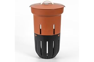 PLASTIA Urbalive - Compostador para Gusanos (12 L, para jardín subterráneo, para excavar, de plástico Reciclado), Color Terracota