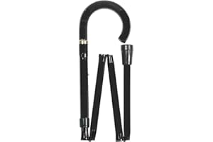 CLASSICCANES Classic Canes verstellbarer Spazierstock, zusammenklappbar, mit gebogenem Griff