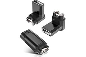 RUXELY Adapter USB C na Gar/min, 3 opakowanie, kabel do zegarka 90 stopni, typ C, kompatybilny z Gar/min Watch Fenix 8 6, 6S, 6X, 7, 7S, 7X, Forerunner 55, 245, Instinct, Approach S70, Vivoactive 3 4