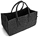 Produktbild Bada Bing Filztasche Mit Henkel Filz Korb ANTHRAZIT Große Tasche Zeitungständer Zeitungskorb Für Zeitschriften 50 x 25 x25 cm Zur Aufbewahrung Kaminholztasche Holzkorb Kamin 71